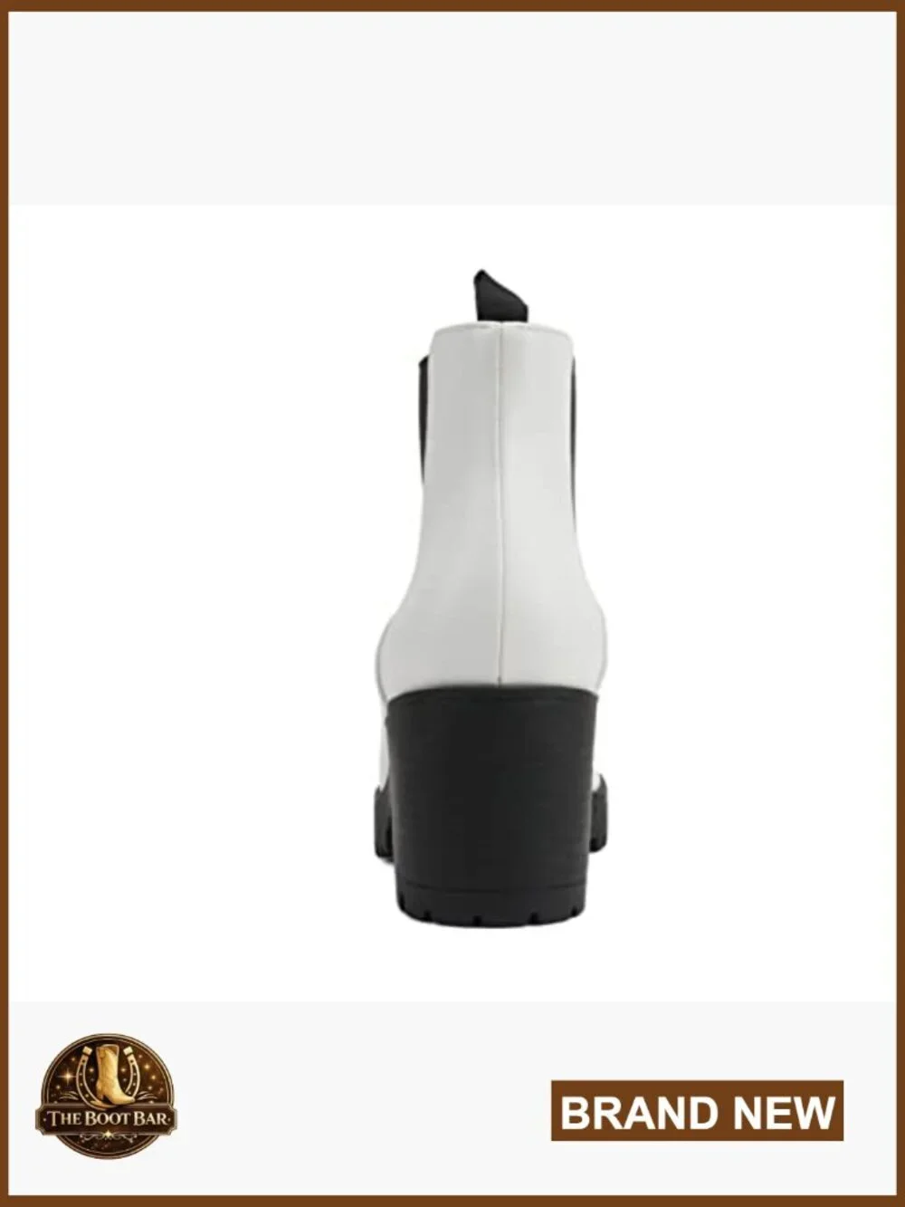 Chunky Heel Ankle Boot With Lug Sole And Elastic Gore - 2.5 Inch Heel